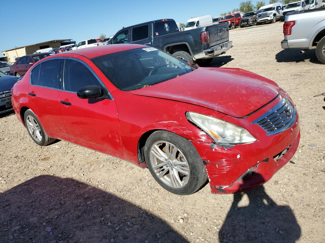 2011 Infiniti G VIN JN1CV6AP7BM504735 Copart auction photo, front end damage thumbnail 4