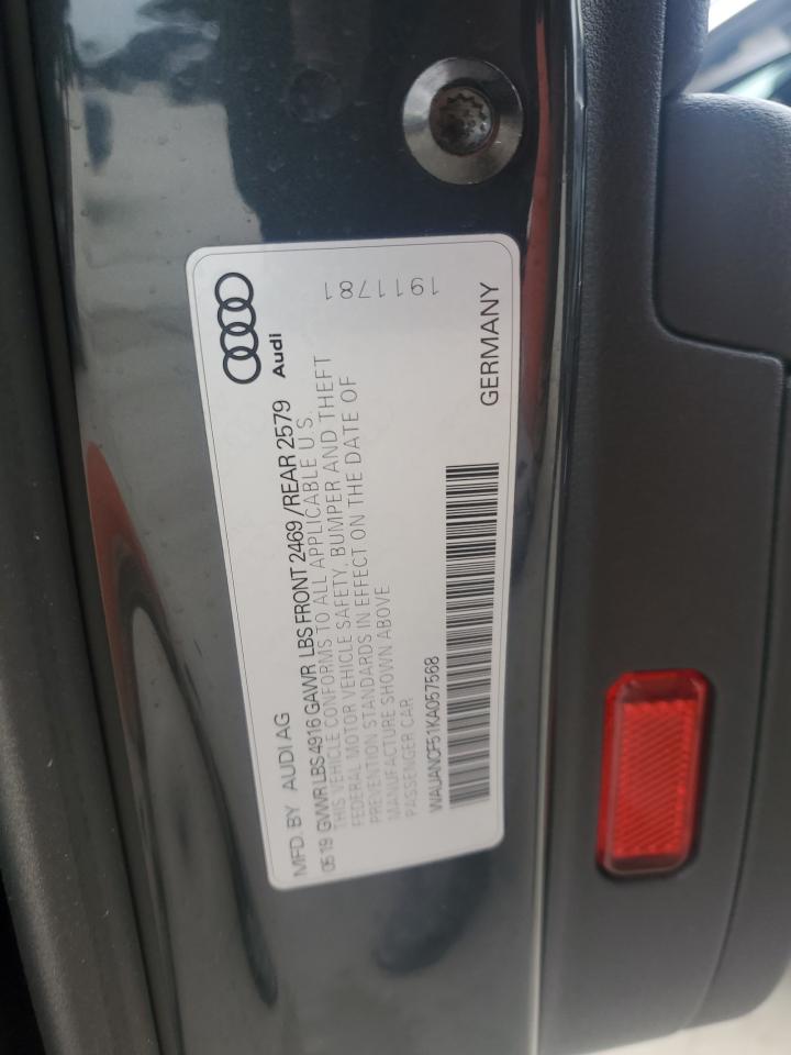 2019 Audi A5 VIN WAUANCF51KA057568 Copart auction photo, all over damage thumbnail 14