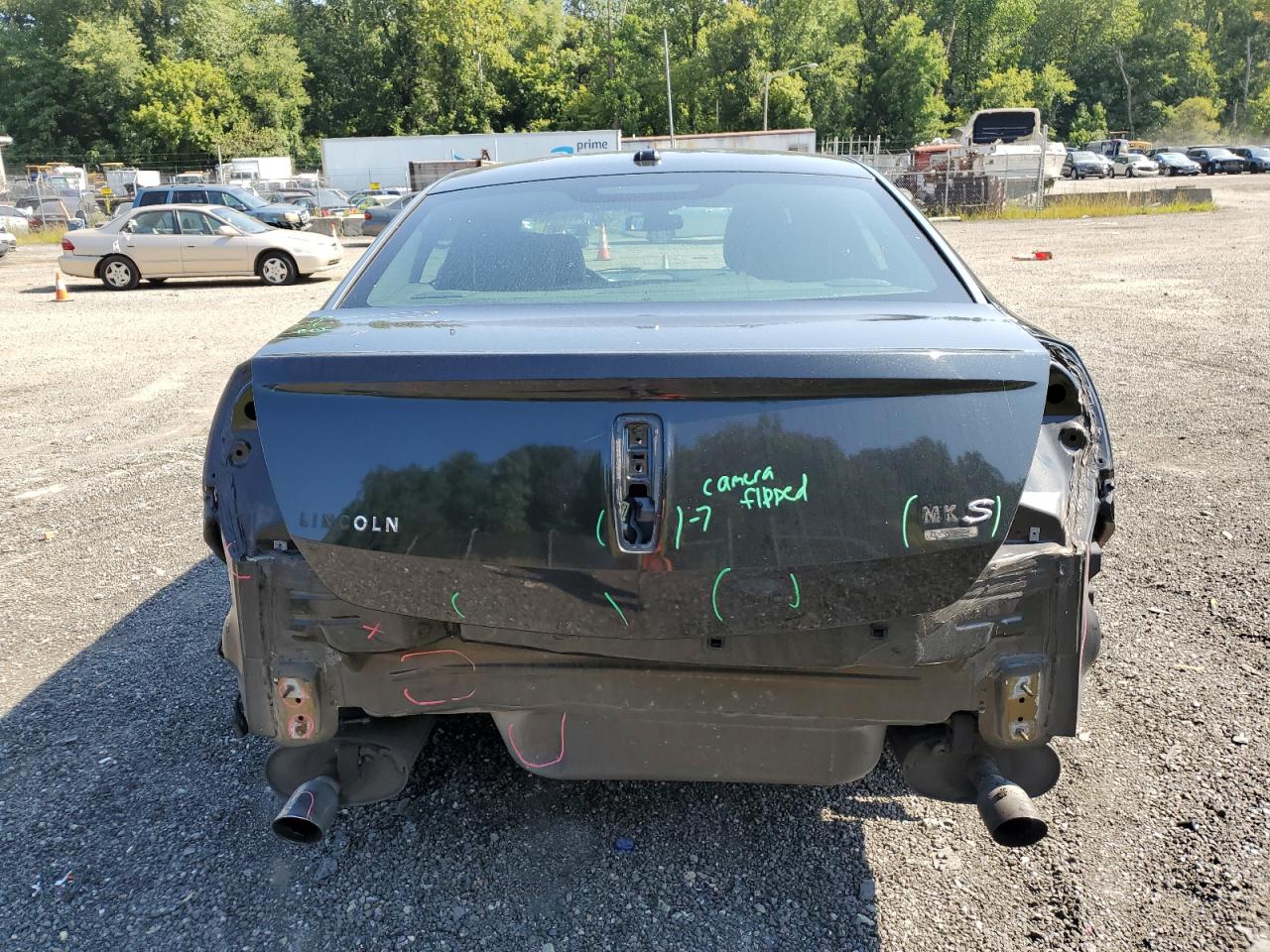 2013 Lincoln MKS VIN 1LNHL9FT2DG606912 Copart auction photo, rear end / minor dent/scratches damage thumbnail 6
