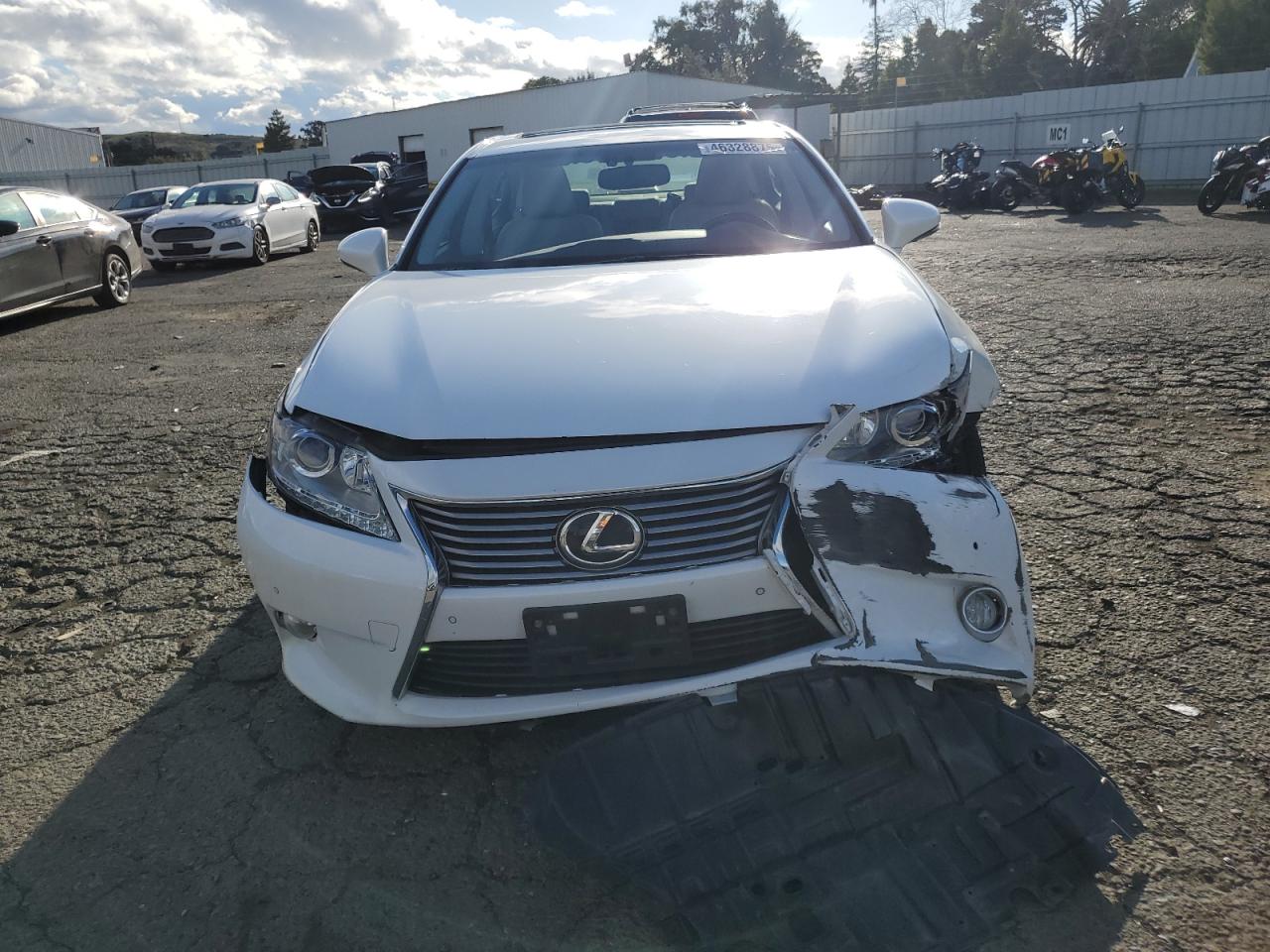 2013 Lexus ES VIN JTHBK1GG2D2071107 Copart auction photo, front end / all over damage thumbnail 5