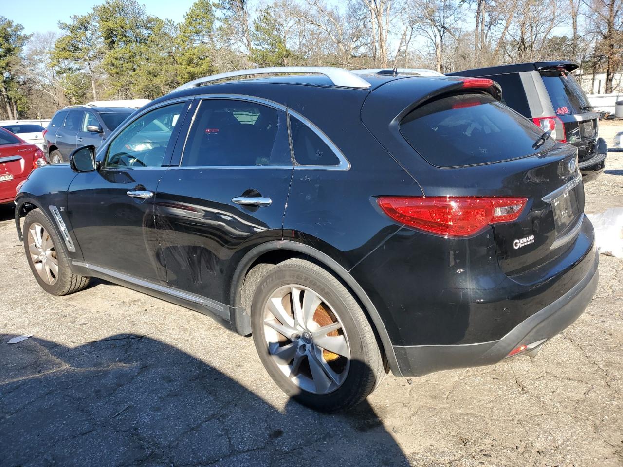 2015 Infiniti QX70 VIN JN8CS1MU0FM380702 Copart auction photo, frame damage / front end damage thumbnail 2