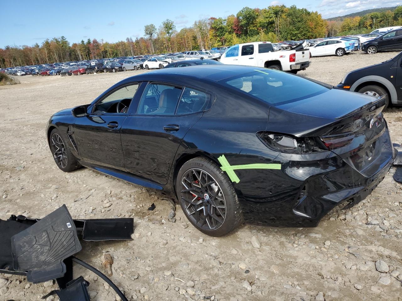 2023 BMW M8 VIN WBSGV0C07PCM77912 Copart auction photo, stripped damage thumbnail 2