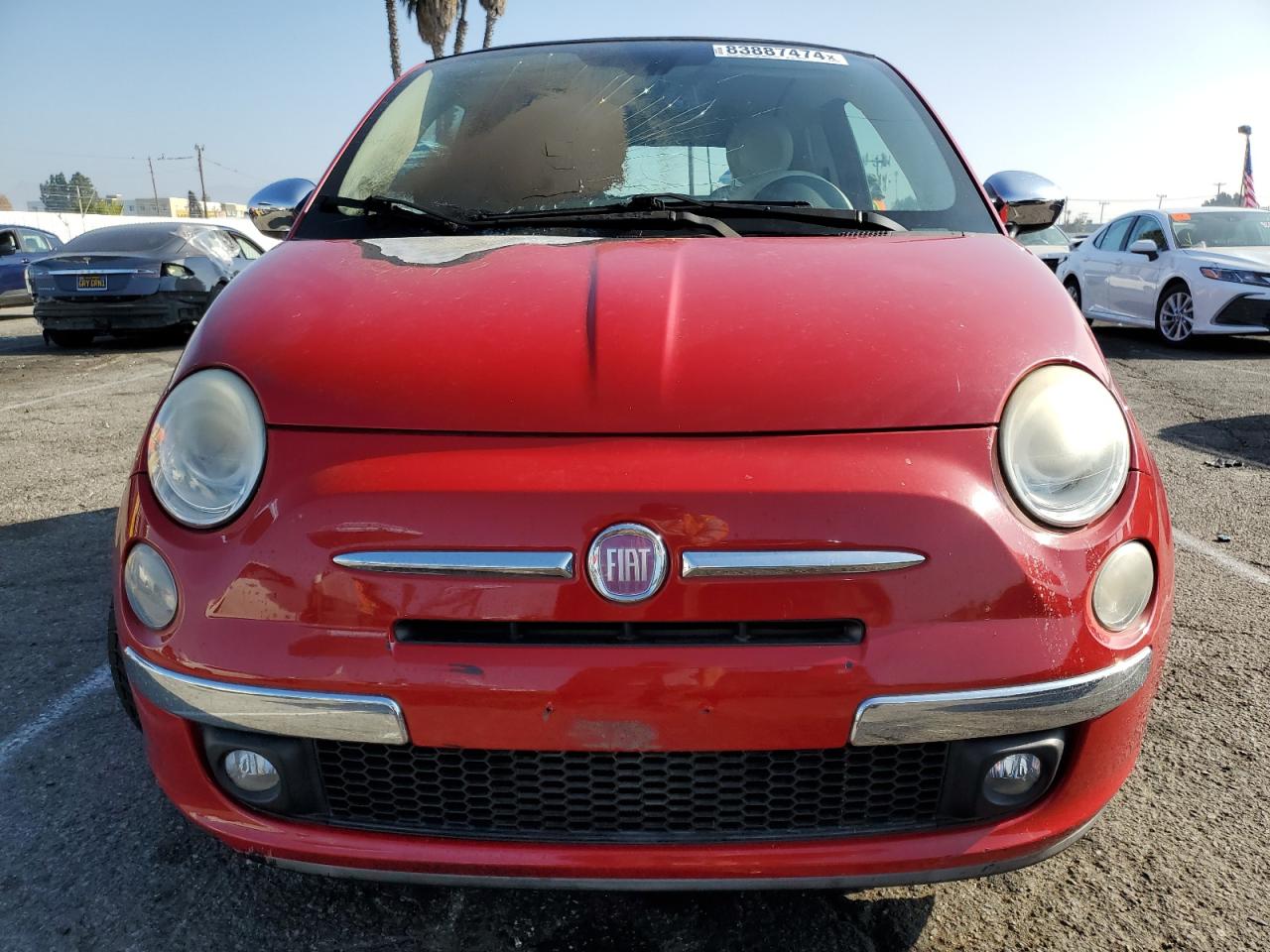 2012 Fiat 500 VIN 3C3CFFER6CT123111 Copart auction photo, burn - engine damage thumbnail 5