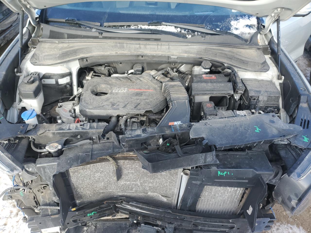 2019 Hyundai Santa Fe VIN 5NMS5CAA2KH028243 Copart auction photo, front end / minor dent/scratches damage thumbnail 12
