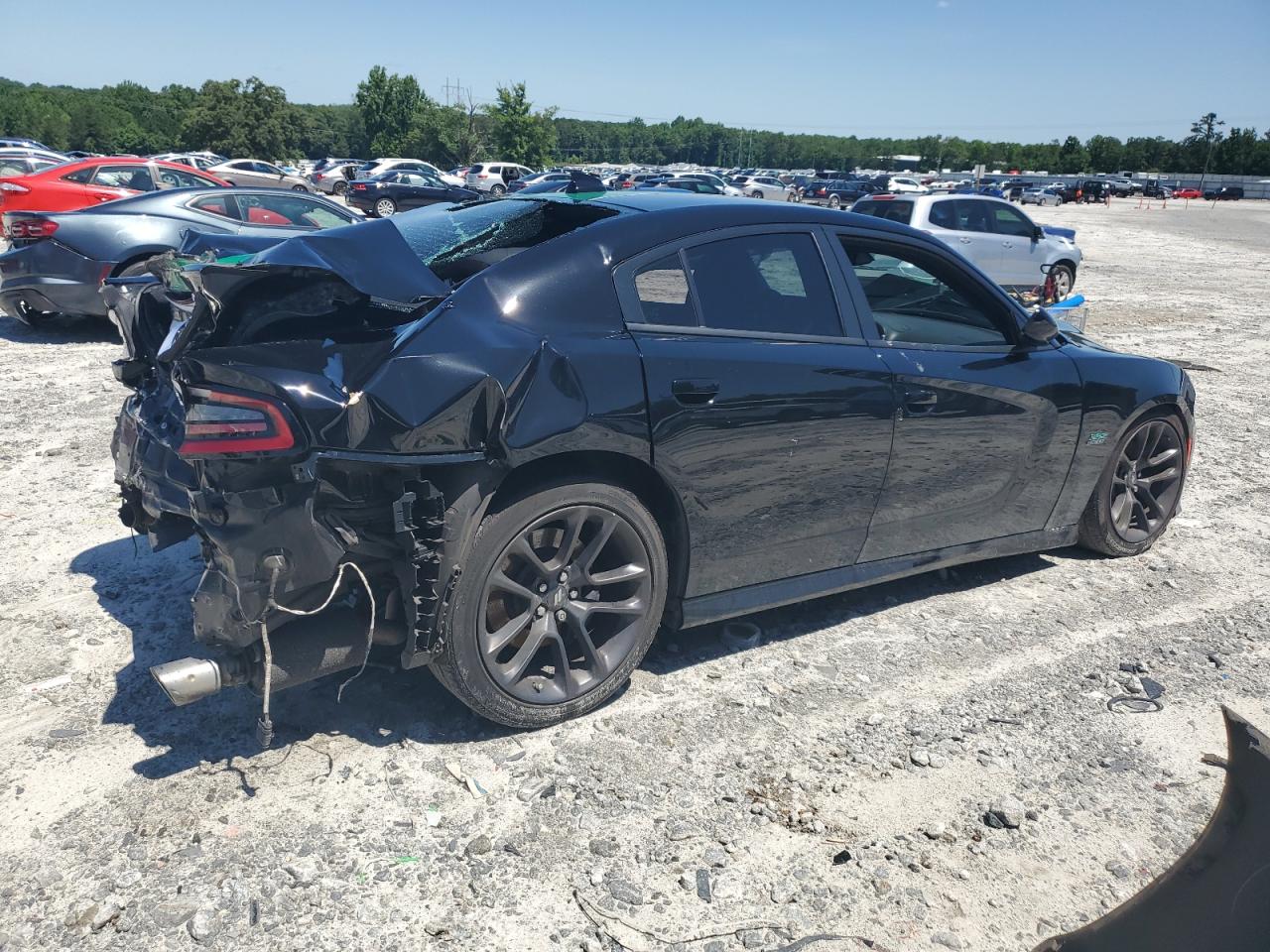 2021 Dodge Charger VIN 2C3CDXGJ0MH557568 Copart auction photo, front end / rear end damage thumbnail 3