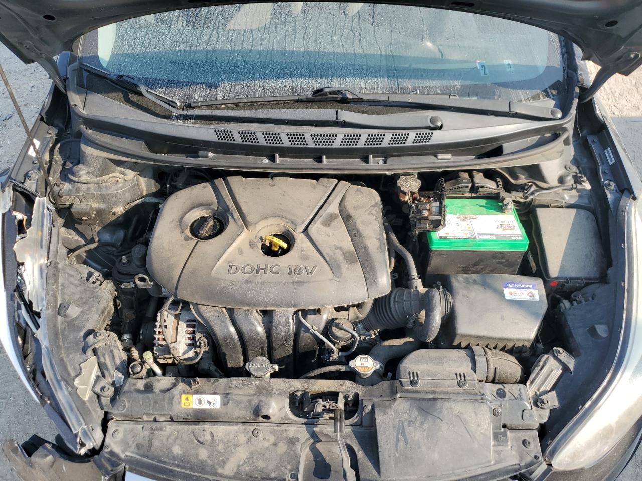 2015 Hyundai Elantra VIN KMHDH4AE7FU263806 Copart auction photo, front end / side damage thumbnail 11