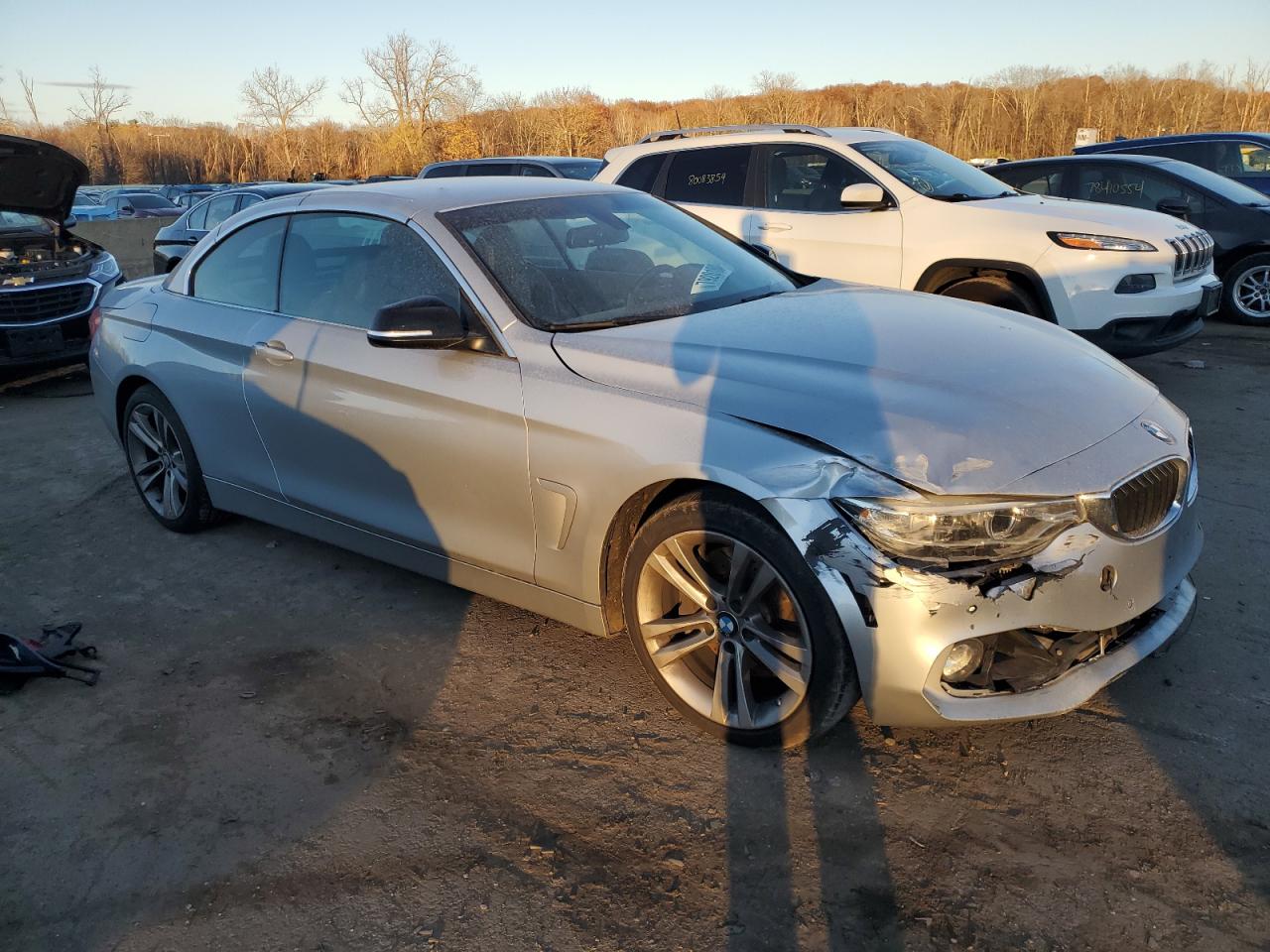 2015 BMW 4er VIN WBA3T3C59FP738700 Copart auction photo, front end damage thumbnail 4