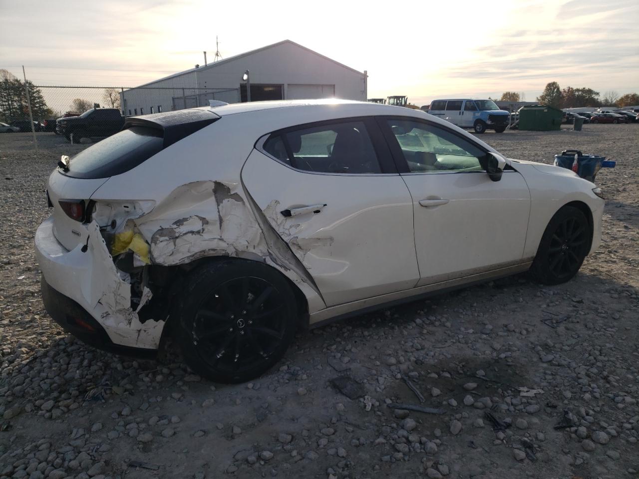 2023 Mazda 3 VIN JM1BPAMMXP1620656 Copart auction photo, side / rear end damage thumbnail 3