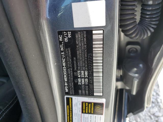 2017 Mercedes-Benz C-klasse VIN 55SWF4KB1HU227773 Copart auction photo, rear end damage thumbnail 12