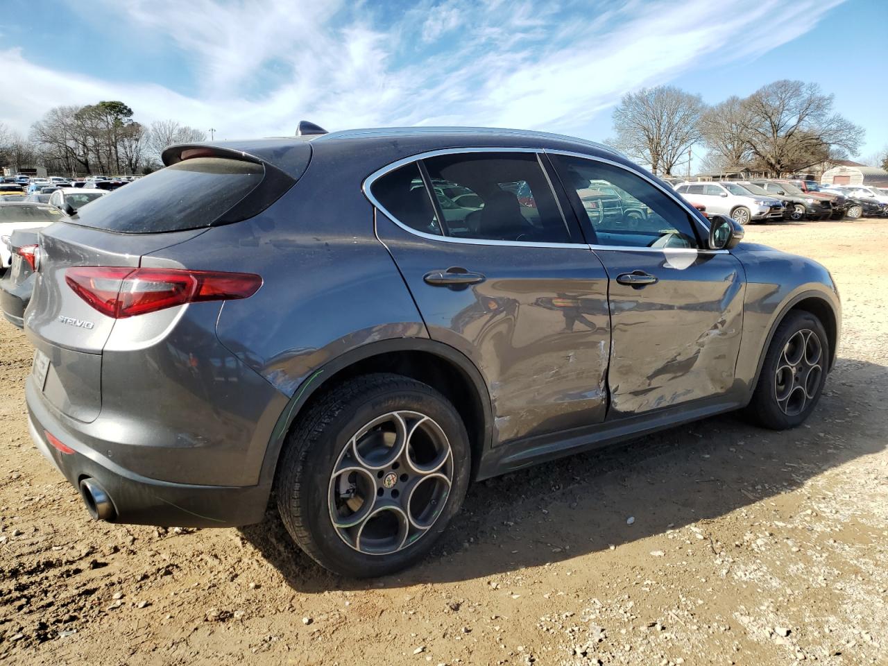 2018 Alfa Romeo Stelvio VIN ZASFAKAN7J7B59515 Copart auction photo, side damage thumbnail 3