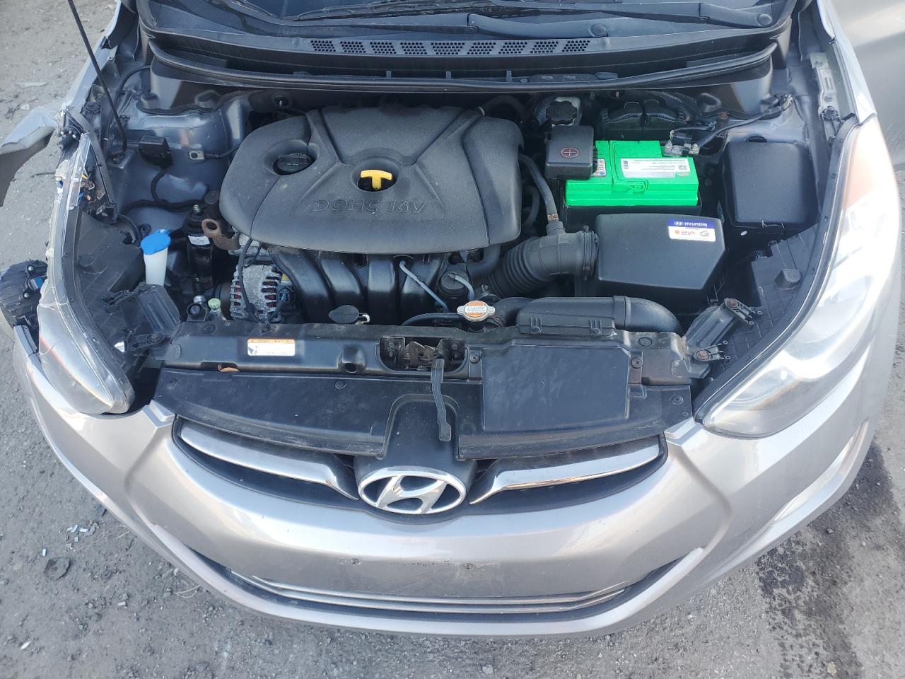 2012 Hyundai Elantra VIN KMHDH4AE7CU215590 Copart auction photo, front end / side damage thumbnail 12