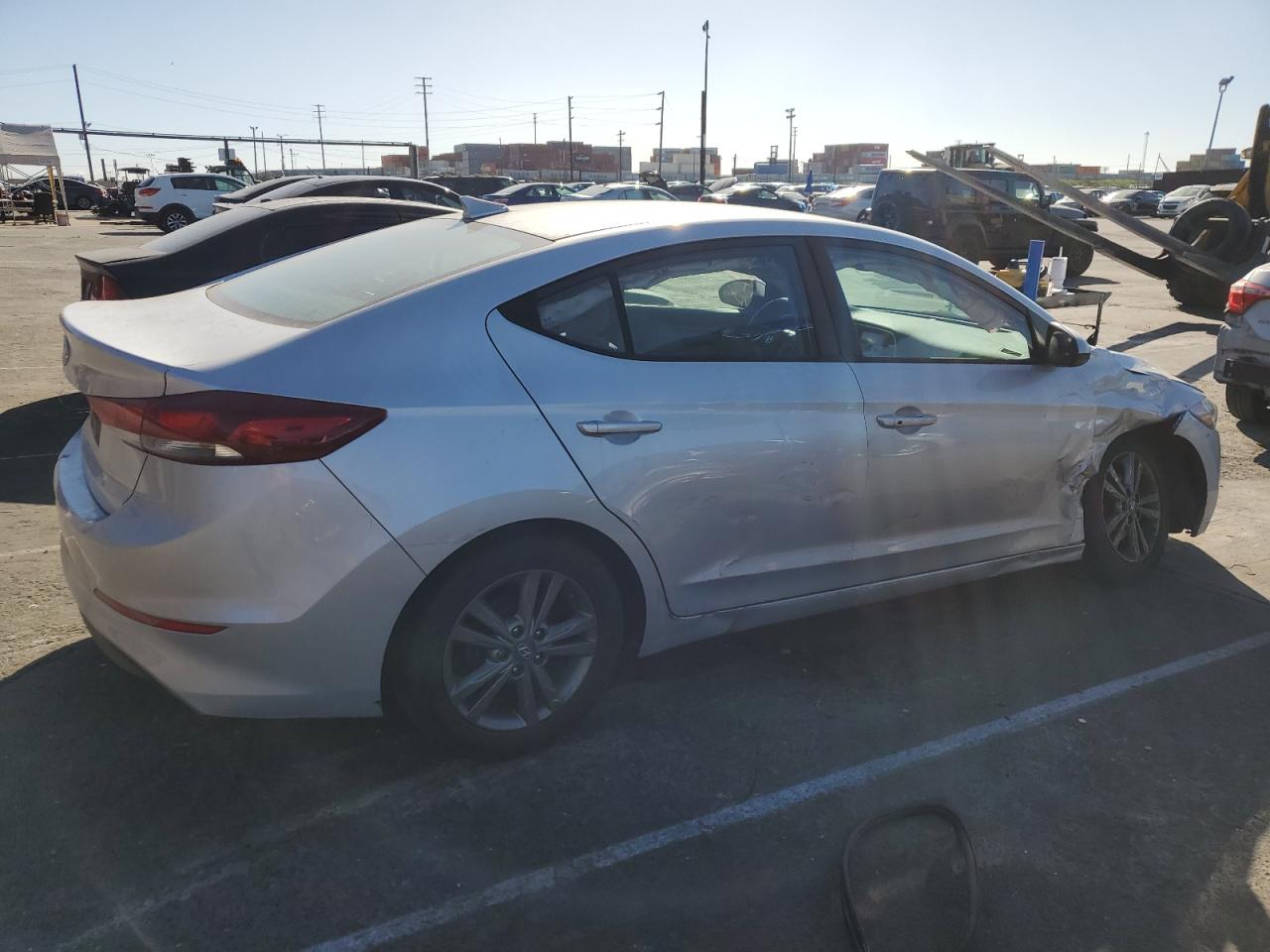2017 Hyundai Elantra VIN 5NPD84LFXHH010454 Copart auction photo, side / front end damage thumbnail 3