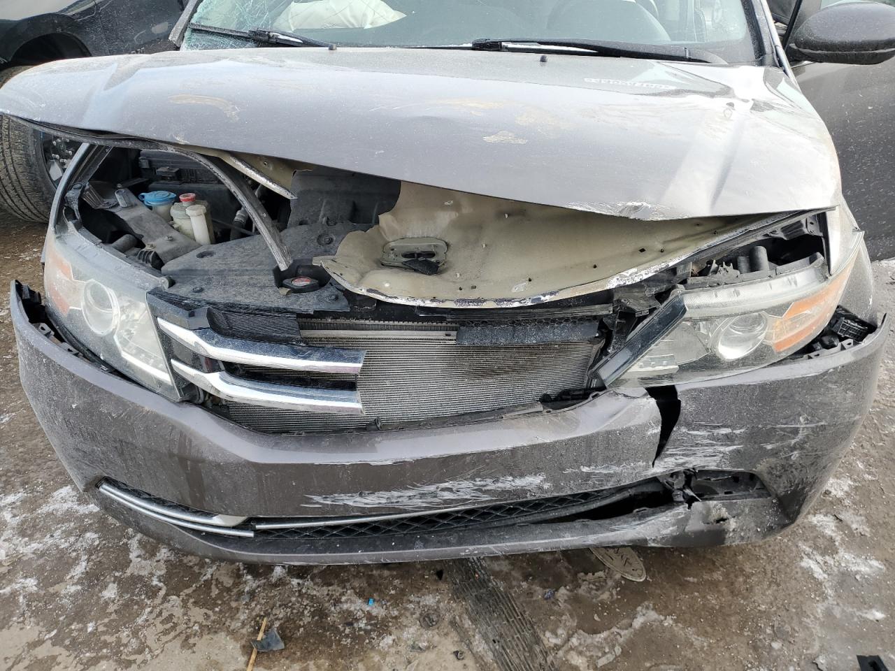 2016 Honda Odyssey VIN 5FNRL5H68GB026345 Copart auction photo, front end / side damage thumbnail 13