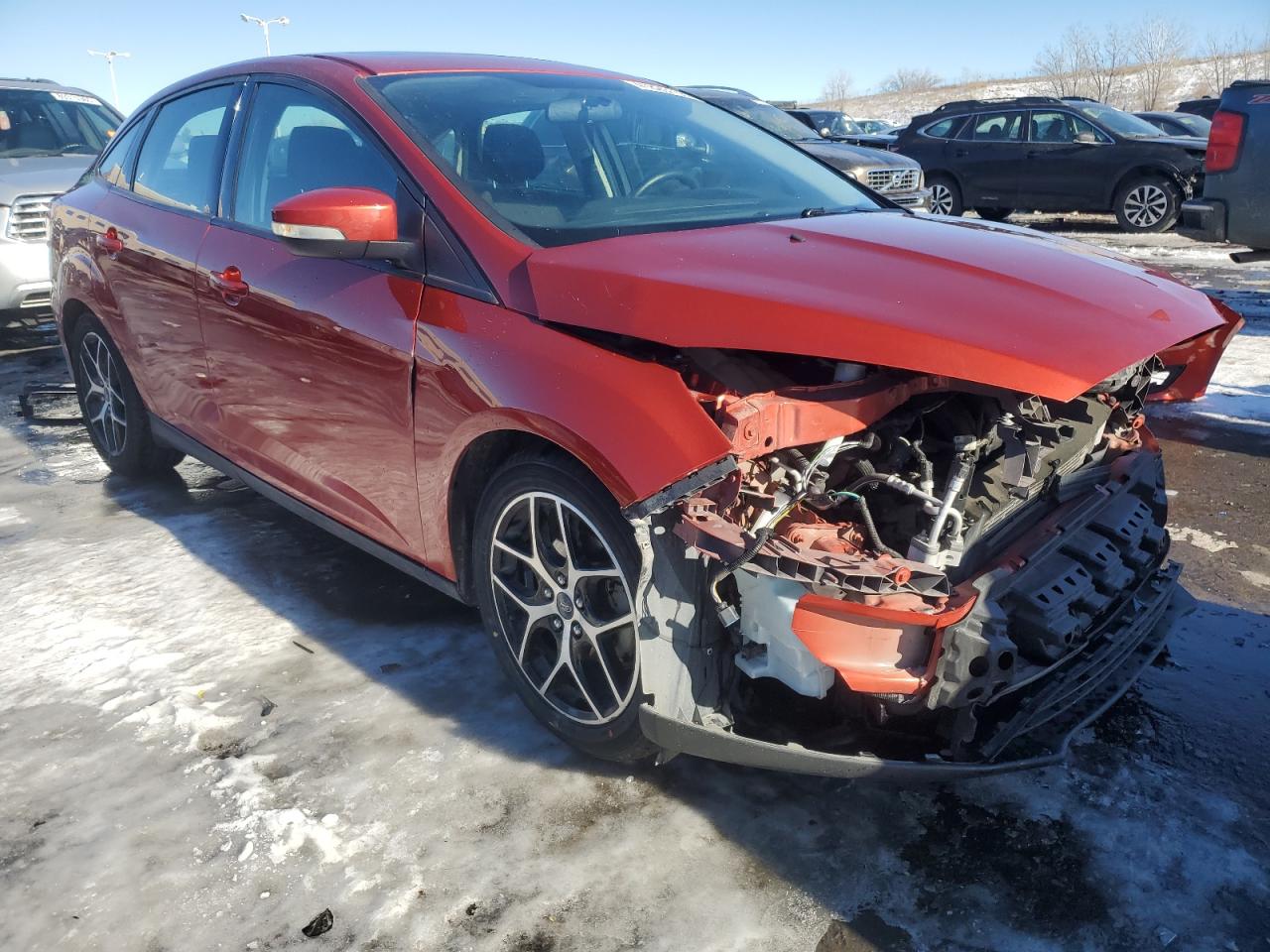 2018 Ford Focus VIN 1FADP3H27JL244433 Copart auction photo, front end damage thumbnail 4