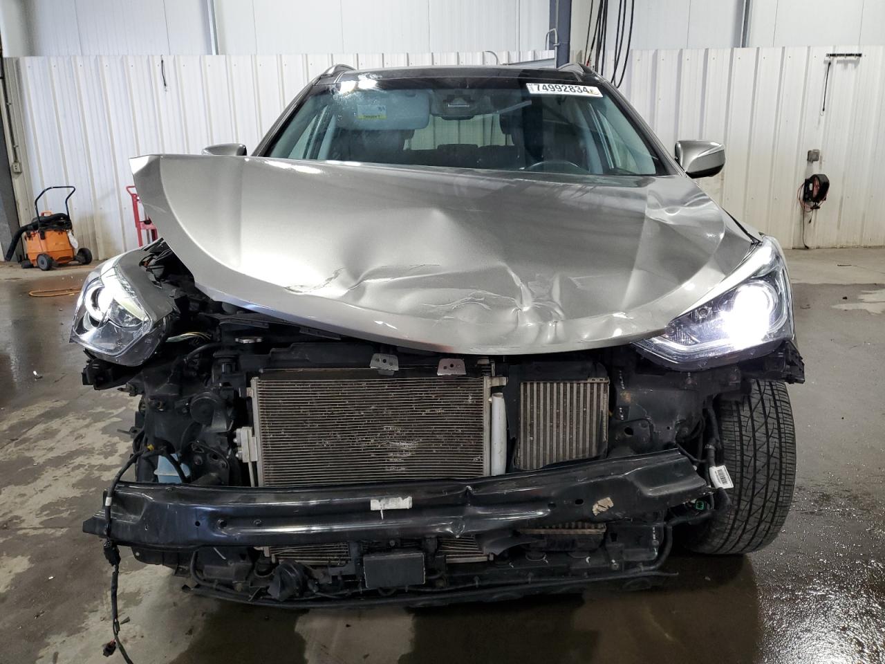2017 Hyundai Santa Fe VIN 5XYZWDLA7HG437887 Copart auction photo, front end damage thumbnail 5