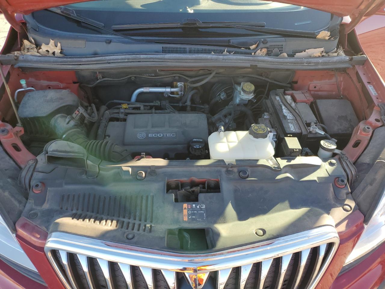 2016 Buick Encore VIN KL4CJASB1GB736355 Copart auction photo, front end / undercarriage damage thumbnail 12