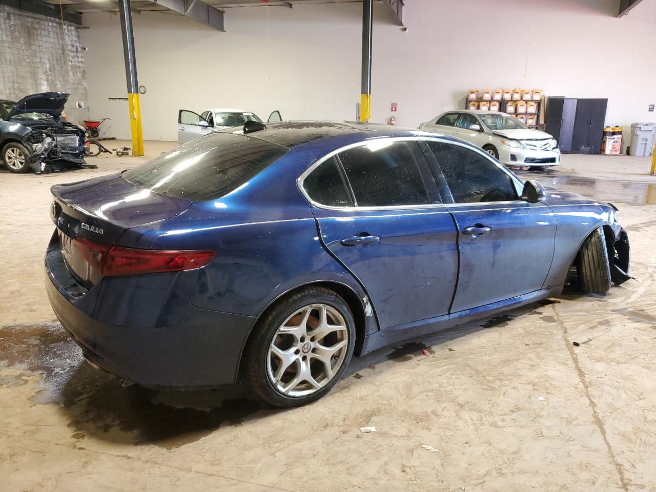 2020 Alfa Romeo Giulia VIN ZARFANBN9L7626533 Copart auction photo, front end / side damage thumbnail 3