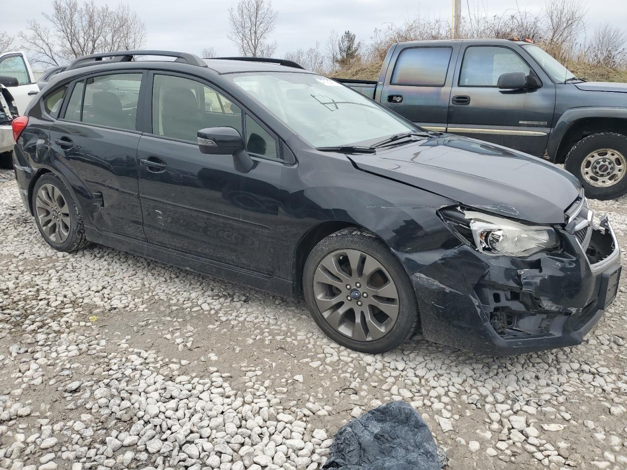 2015 Subaru Impreza VIN JF1GPAT60F8300931 Copart auction photo, front end / side damage thumbnail 4