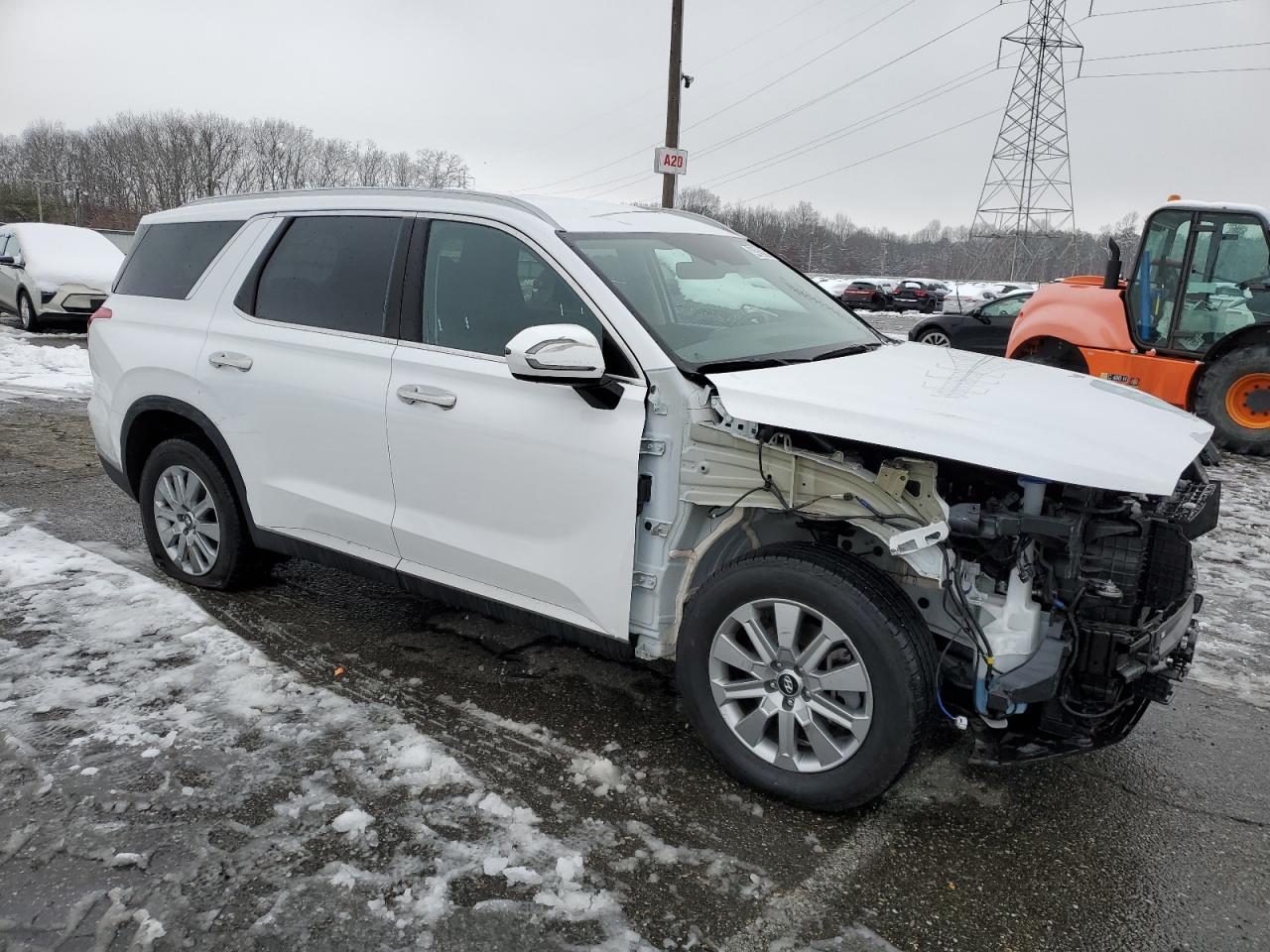 2024 Hyundai Palisade VIN KM8R2DGE4RU786414 Copart auction photo, front end / side damage thumbnail 4