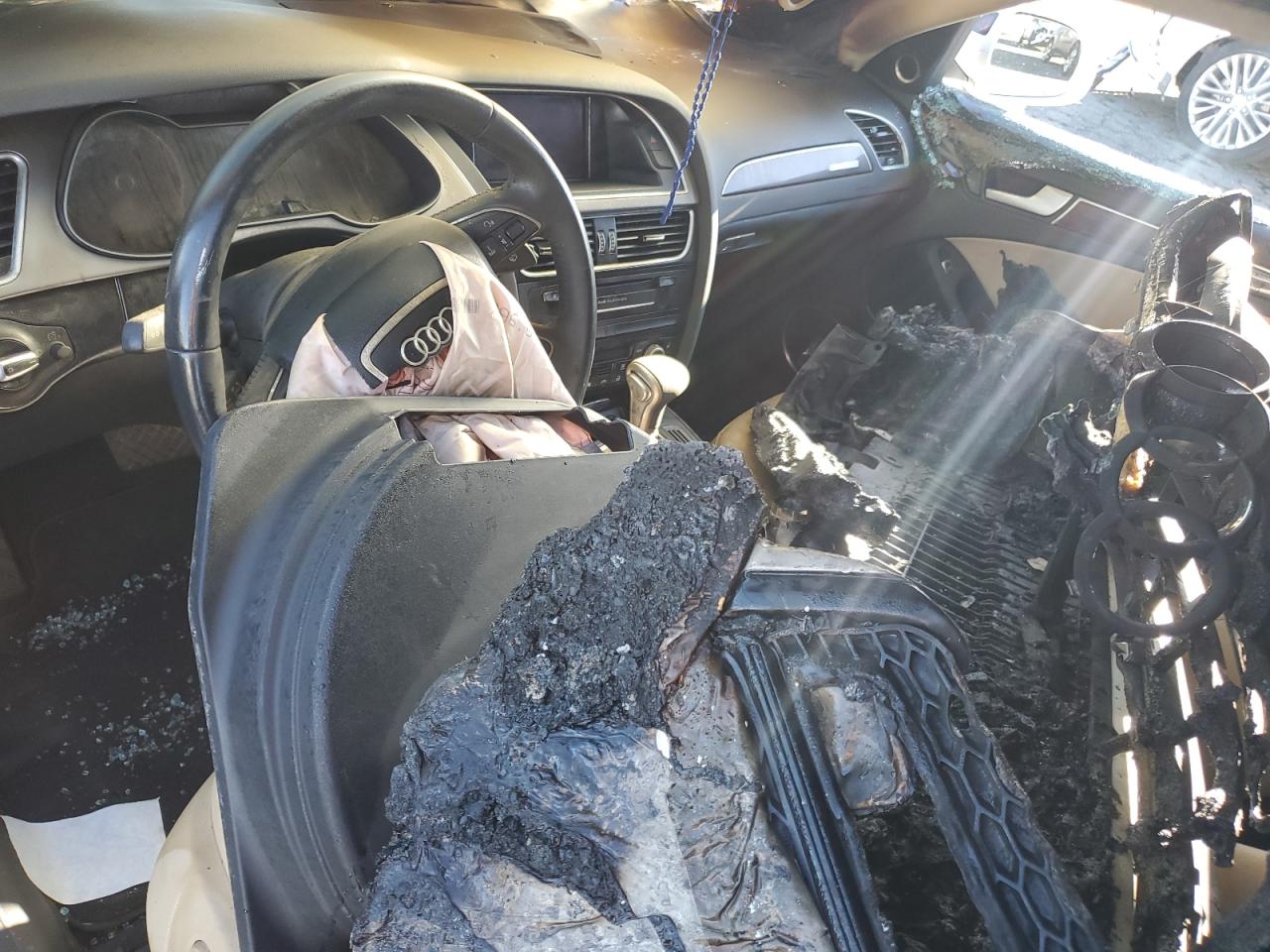 2014 Audi A4 VIN WAUFFAFL8EA049493 Copart auction photo, vandalism / burn - engine damage thumbnail 8