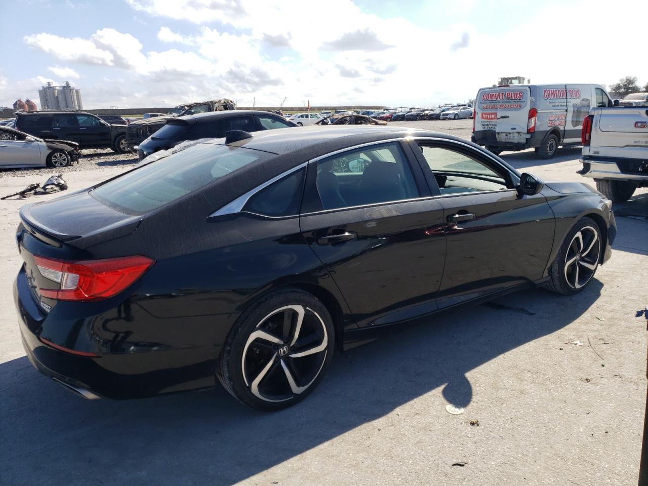 2022 Honda Accord VIN 1HGCV1F42NA081326 Copart auction photo, side / rear end damage thumbnail 3