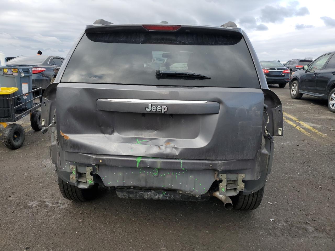 2015 Jeep Compass VIN 1C4NJCBB6FD373256 Copart auction photo, rear end damage thumbnail 6