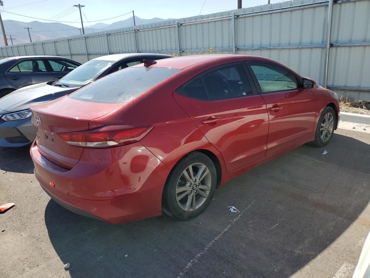 2017 Hyundai Elantra VIN KMHD84LFXHU068405 Copart auction photo, side damage thumbnail 3