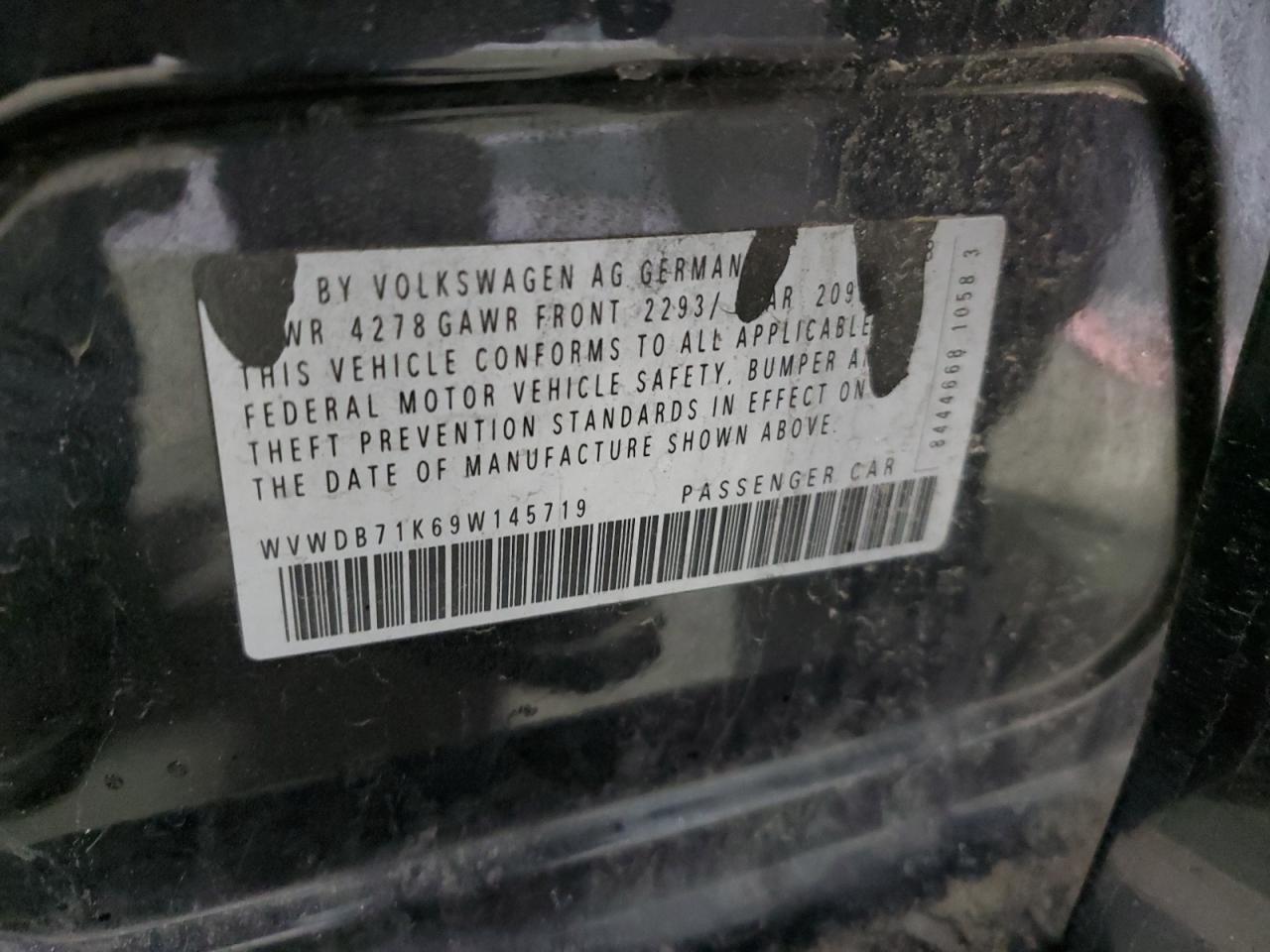 2009 Volkswagen Golf VIN WVWDB71K69W145719 Copart auction photo, undercarriage / front end damage thumbnail 14