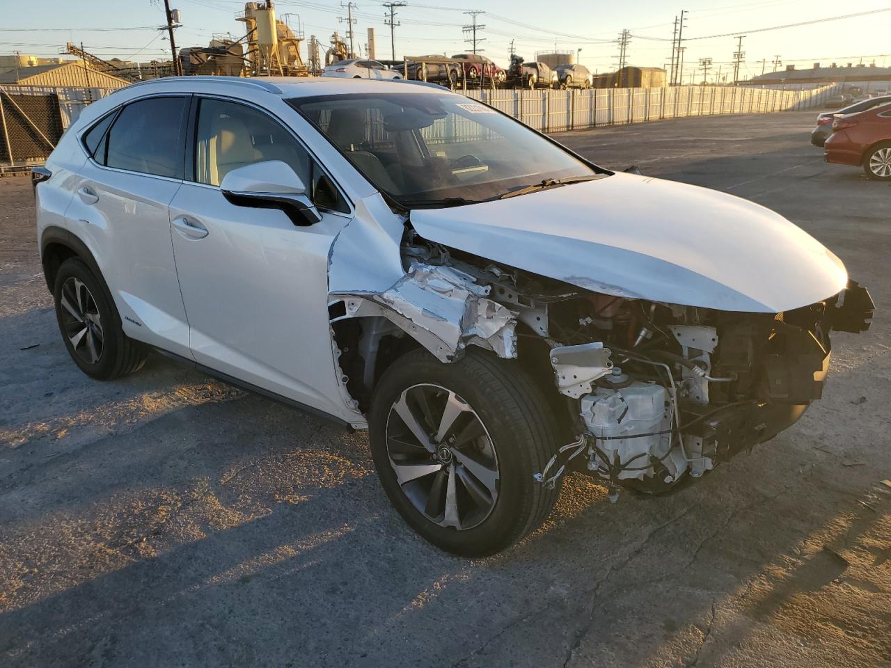 2021 Lexus NX VIN JTJGJRDZ7M2155662 Copart auction photo, all over damage thumbnail 4