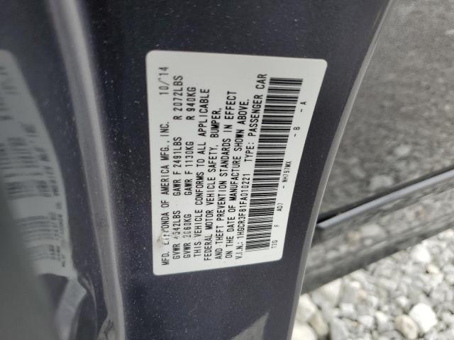 2015 Honda Accord VIN 1HGCR3F81FA010221 Copart auction photo, side / undercarriage damage thumbnail 12