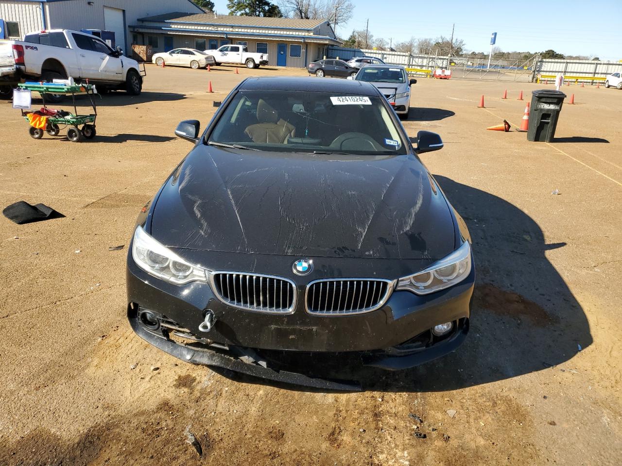 2014 BMW 4er VIN WBA3R1C53EK191776 Copart auction photo, front end / all over damage thumbnail 5