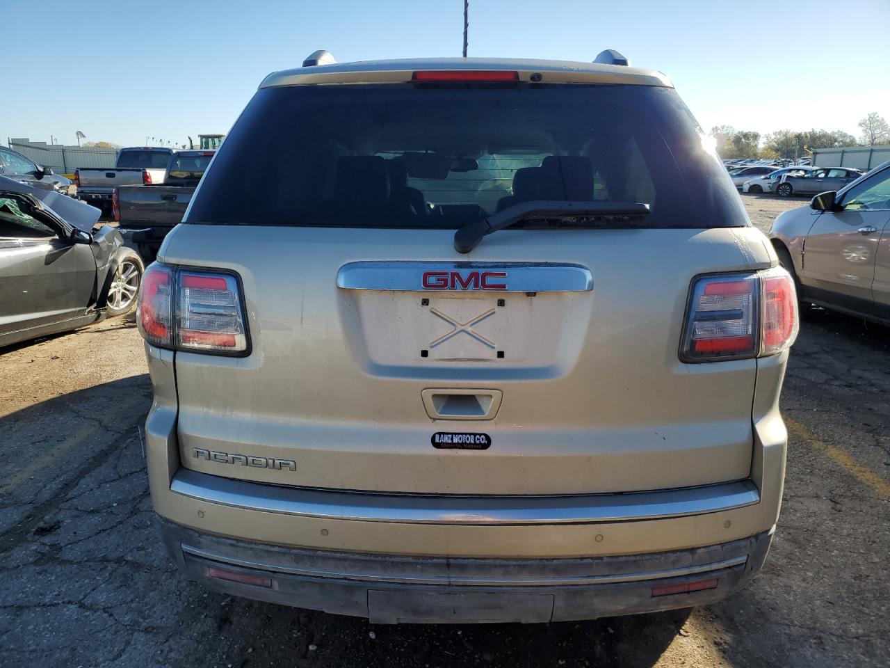 2013 GMC Acadia VIN 1GKKRRKD8DJ224947 Copart auction photo, front end / side damage thumbnail 6