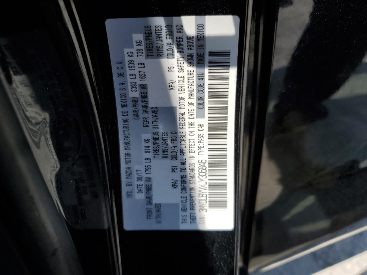 2018 Toyota Yaris VIN 3MYDLBYVXJY306846 Copart auction photo, water/flood damage thumbnail 12