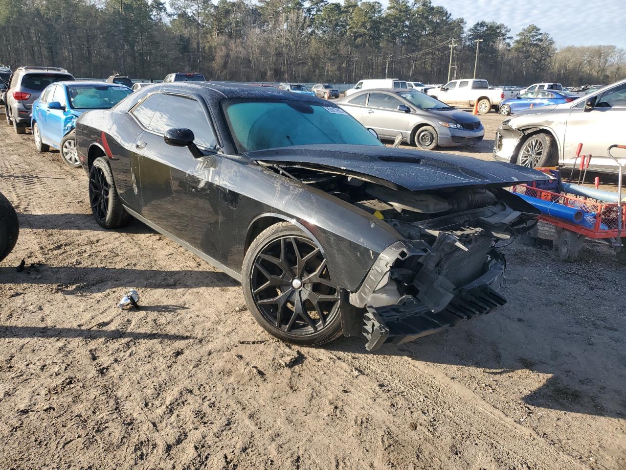 2015 Dodge Challenger VIN 2C3CDZAG3FH906220 Copart auction photo, side / front end damage thumbnail 4