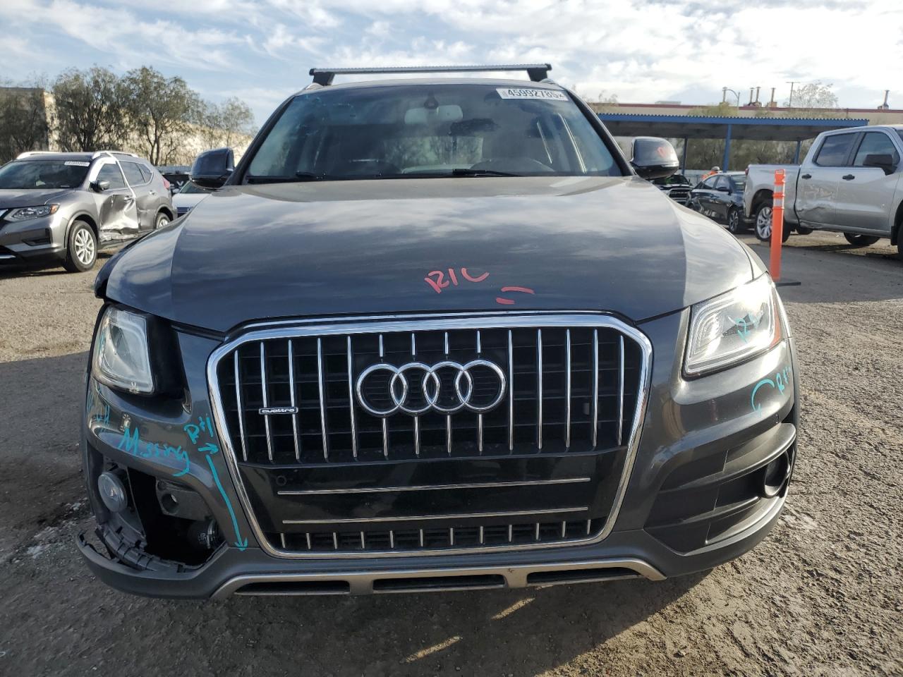 2017 Audi Q5 VIN WA1L2AFP1HA061746 Copart auction photo, front end damage thumbnail 5