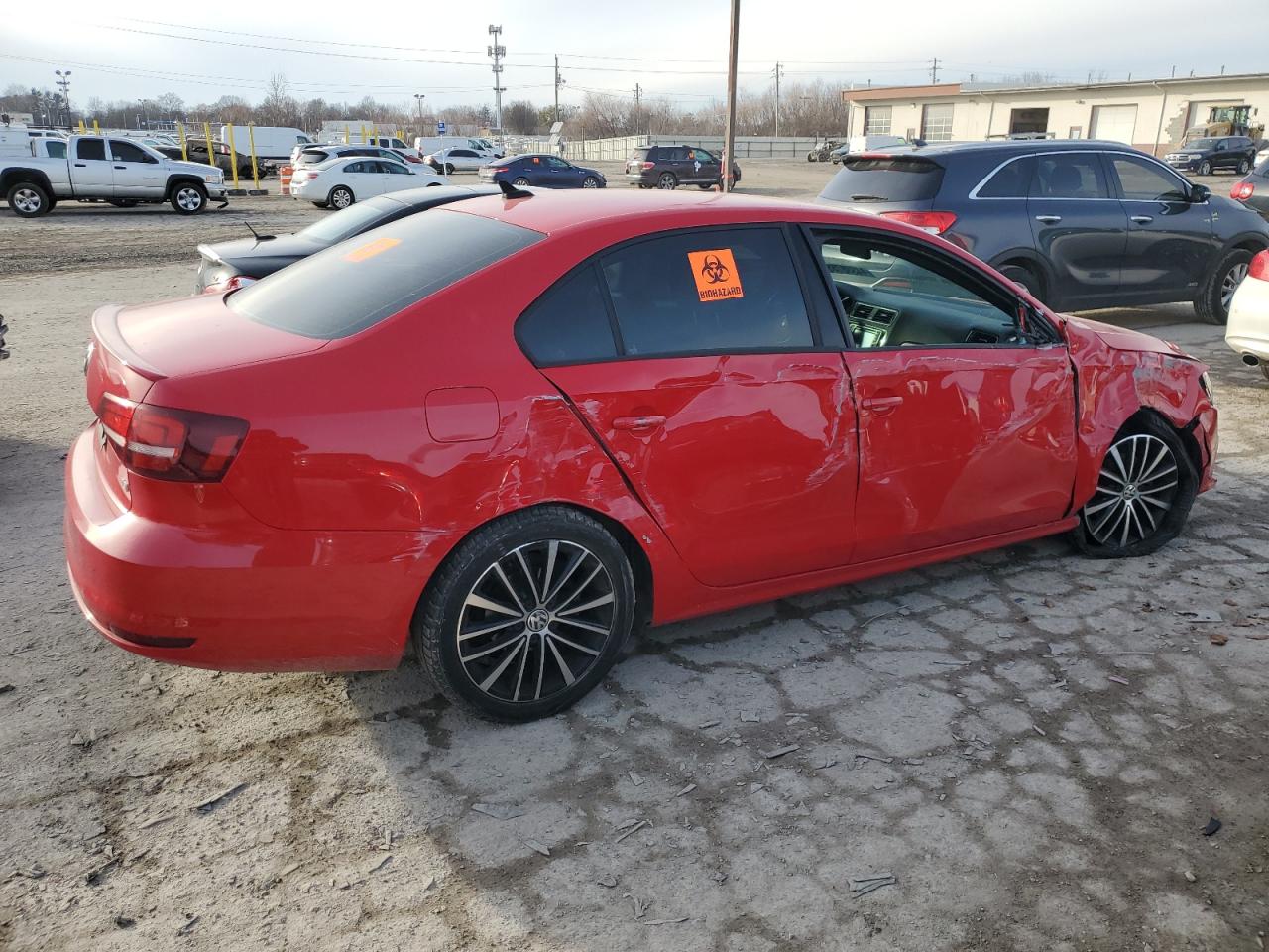 2016 Volkswagen Jetta VIN 3VWD17AJ3GM362634 Copart auction photo, side / front end damage thumbnail 3