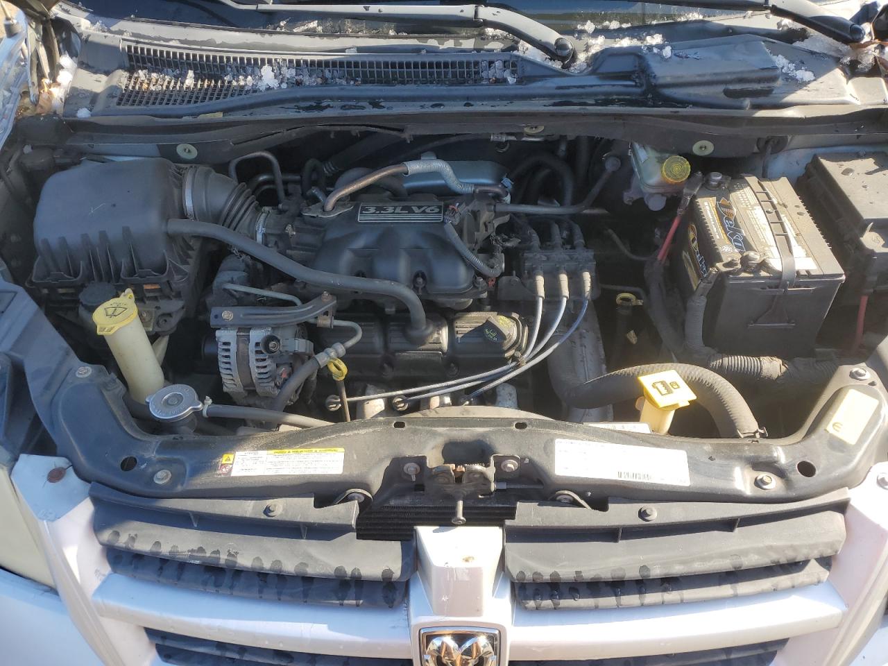 2008 Dodge Caravan VIN 2D8HN44H08R124476 Copart auction photo, front end / side damage thumbnail 12