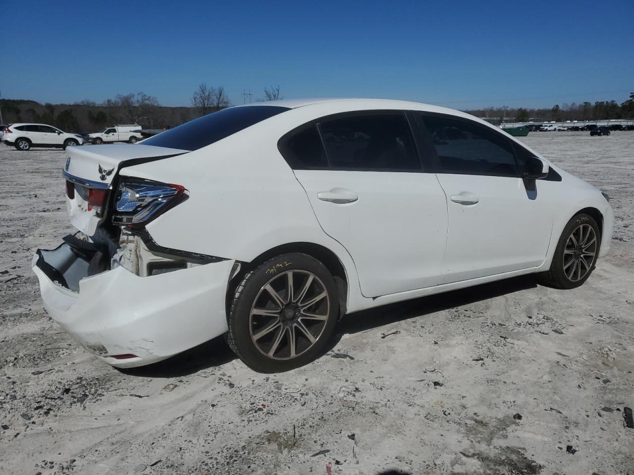 2013 Honda Civic VIN 2HGFB2F57DH555033 Copart auction photo, rear end damage thumbnail 3