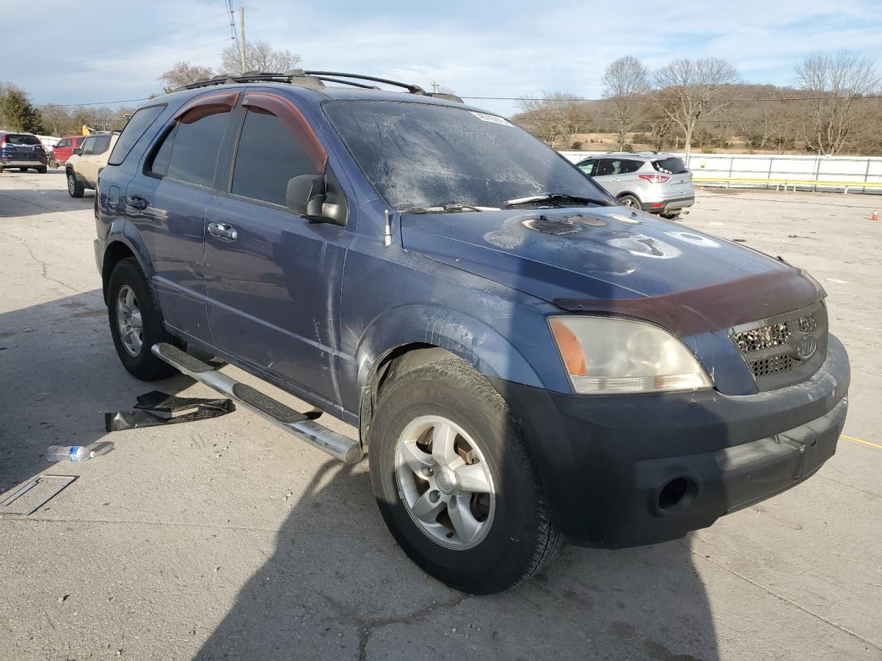 2006 KIA Sorento VIN KNDJD733865613471 Copart auction photo, burn - engine damage thumbnail 4