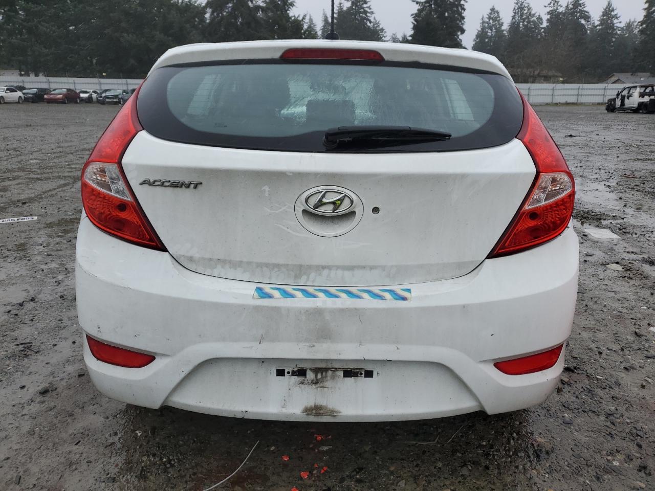 2017 Hyundai Accent VIN KMHCT5AE6HU340877 Copart auction photo, front end / rear end damage thumbnail 6