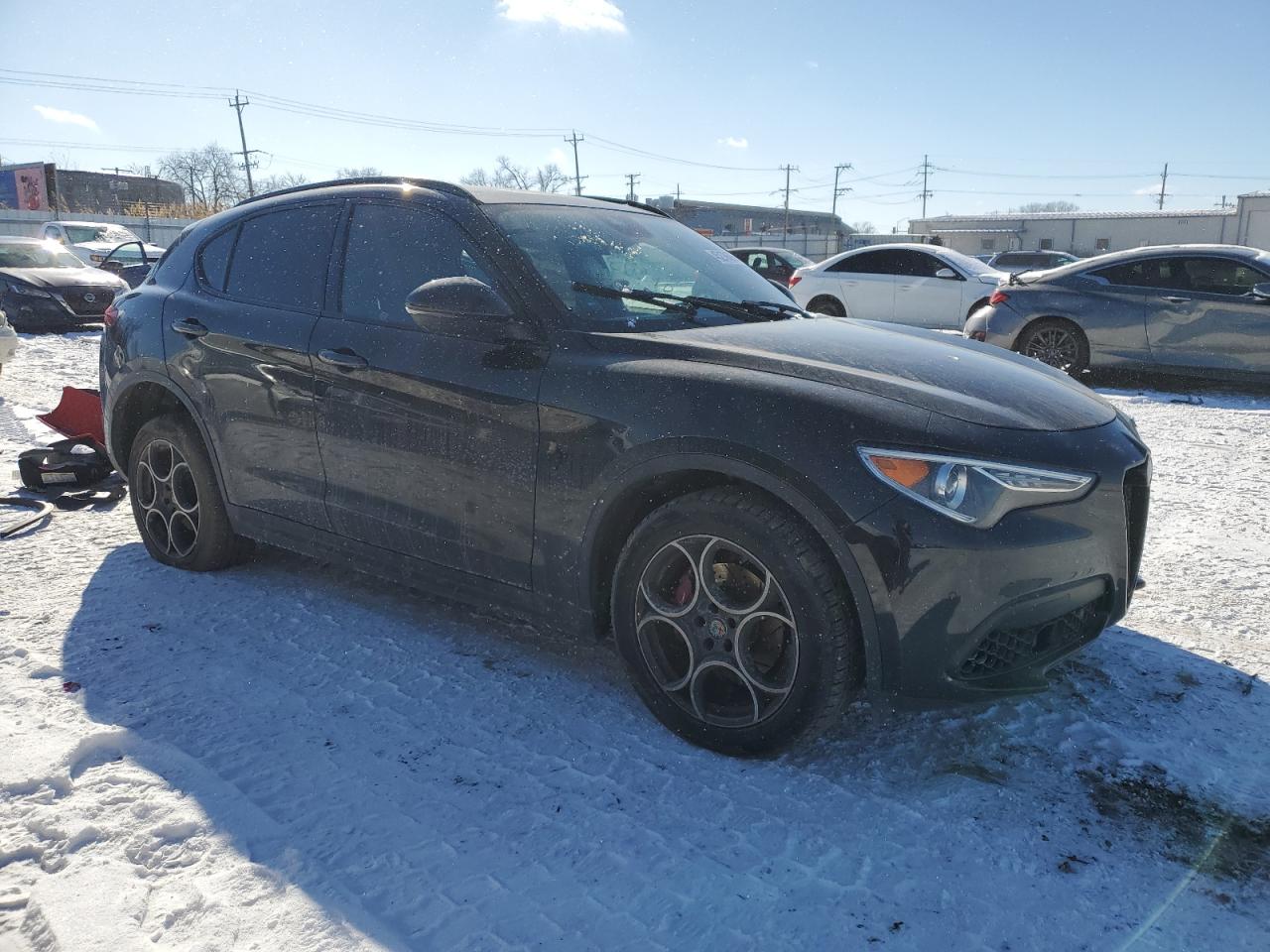2018 Alfa Romeo Stelvio VIN ZASFAKNN4J7C05084 Copart auction photo, vandalism / all over damage thumbnail 4
