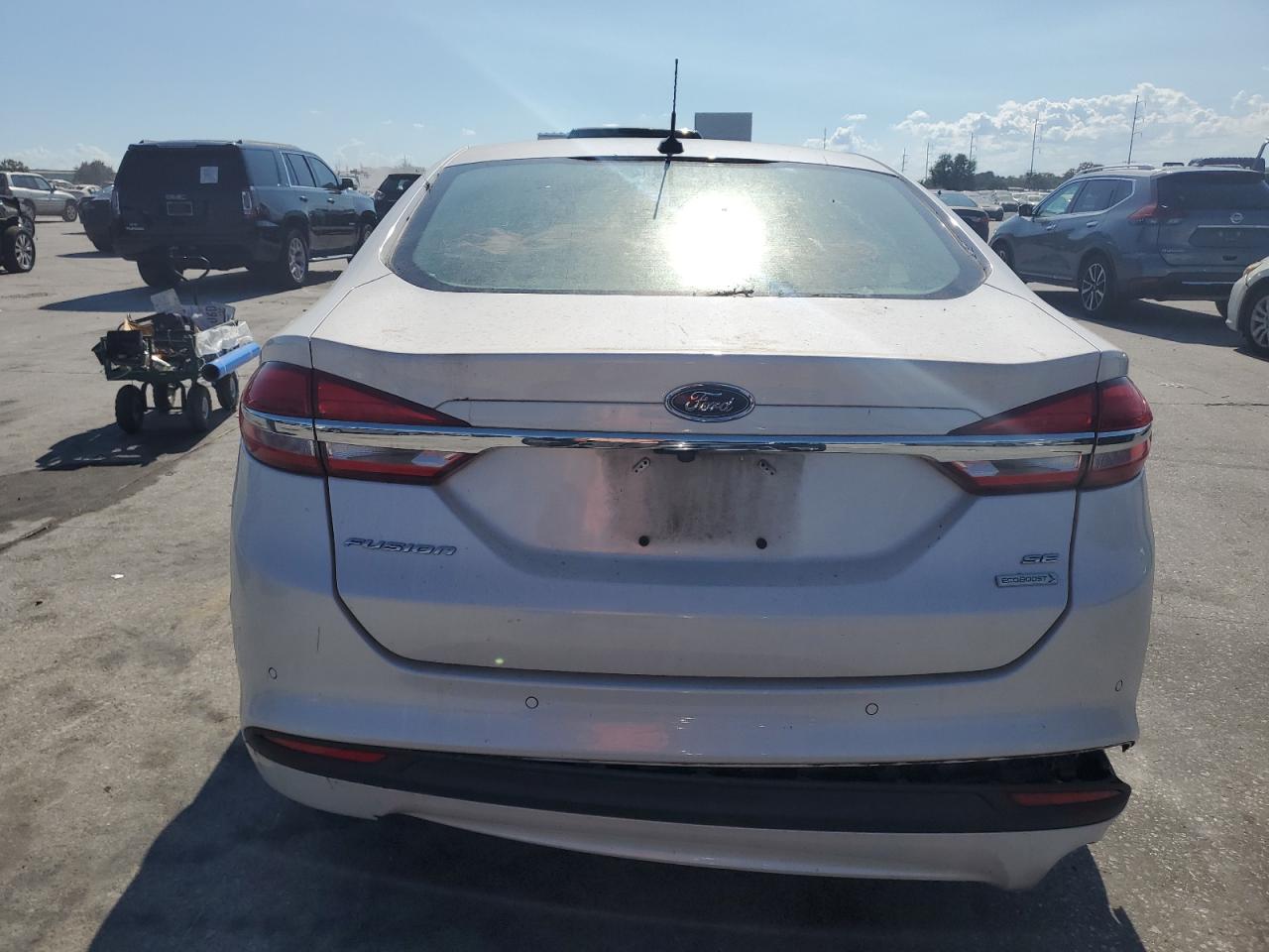 2018 Ford Fusion VIN 3FA6P0HD8JR110931 Copart auction photo, side damage thumbnail 6