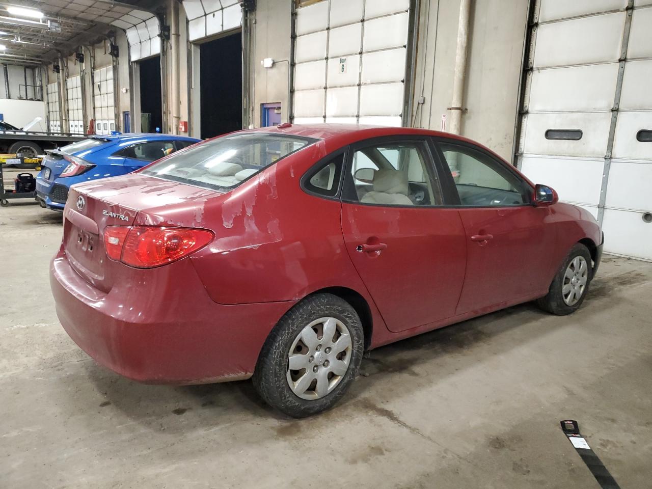 2007 Hyundai Elantra VIN KMHDU46D27U140556 Copart auction photo, front end / rear end damage thumbnail 3