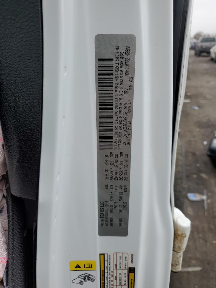 2019 Jeep Wrangler VIN 1C4HJXDG0KW506153 Copart auction photo, side damage thumbnail 12