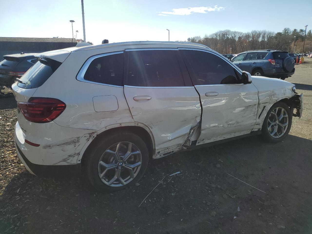2021 BMW X3 VIN 5UXTY5C06M9E37390 Copart auction photo, all over damage thumbnail 3