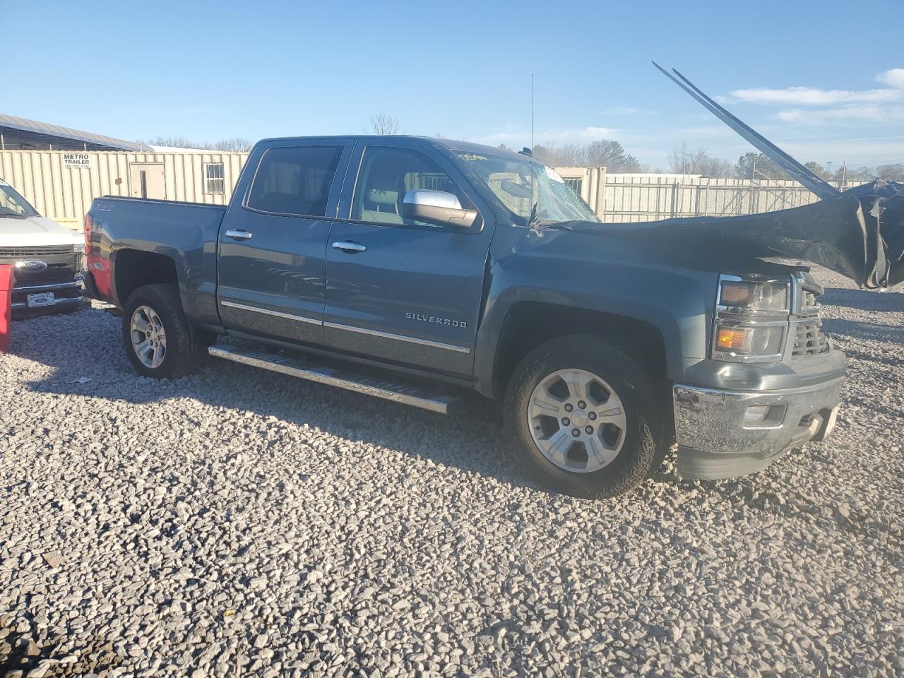 2014 Chevrolet Silverado VIN 3GCUKSEC6EG501889 Copart auction photo, front end / side damage thumbnail 4