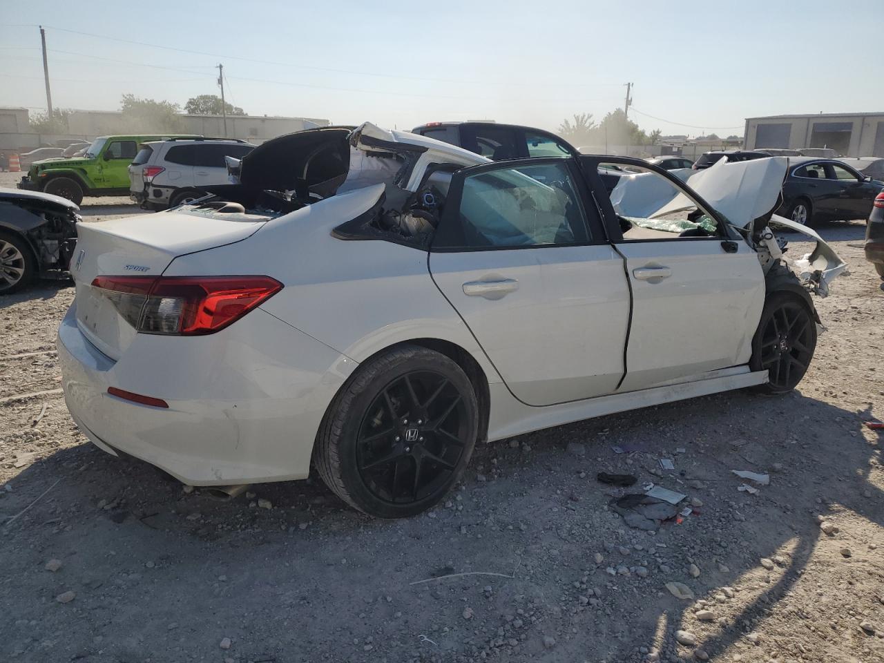 2022 Honda Civic VIN 2HGFE2F59NH561229 Copart auction photo, all over damage thumbnail 3
