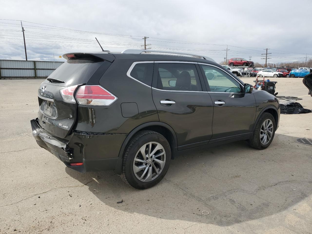 2015 Nissan Rogue VIN 5N1AT2MV9FC824787 Copart auction photo, rear end / front end damage thumbnail 3