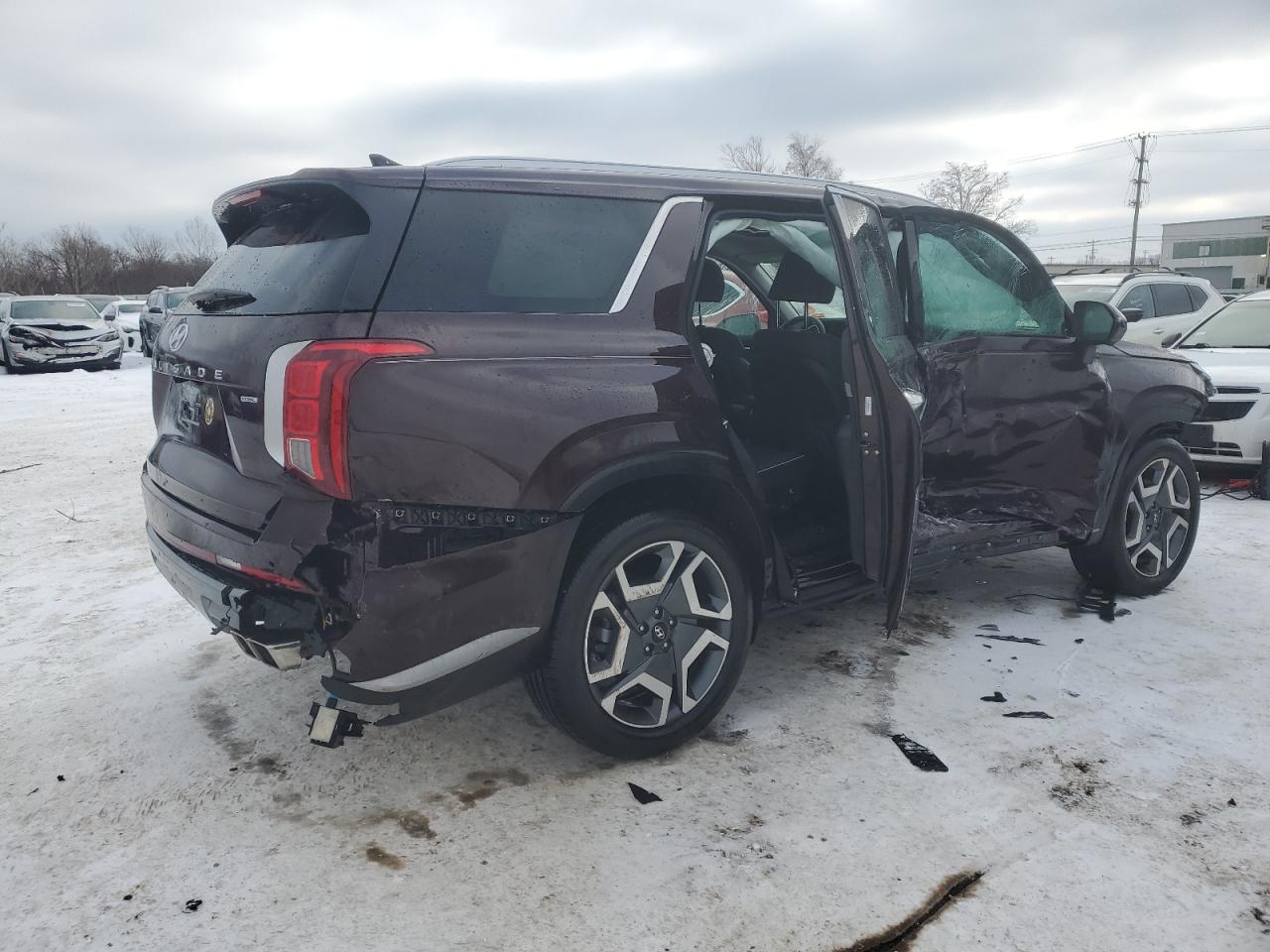 2024 Hyundai Palisade VIN KM8R4DGE5RU807202 Copart auction photo, all over damage thumbnail 3