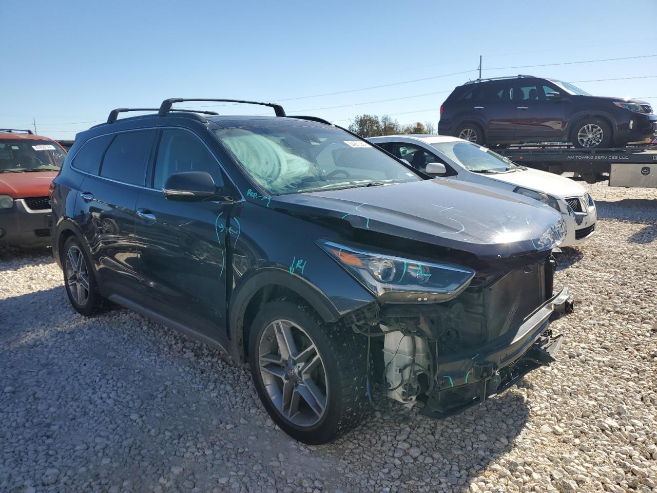 2019 Hyundai Santa Fe VIN KM8SR4HF6KU307226 Copart auction photo, front end / minor dent/scratches damage thumbnail 4